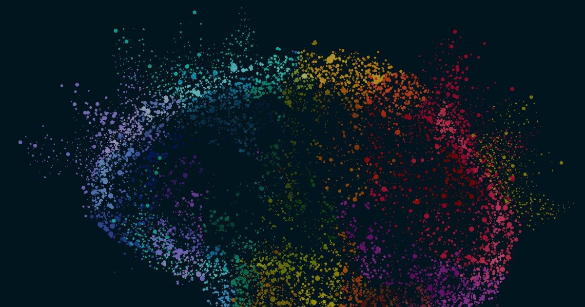 Brain Rainbow Pointilism with a rainbow of colours